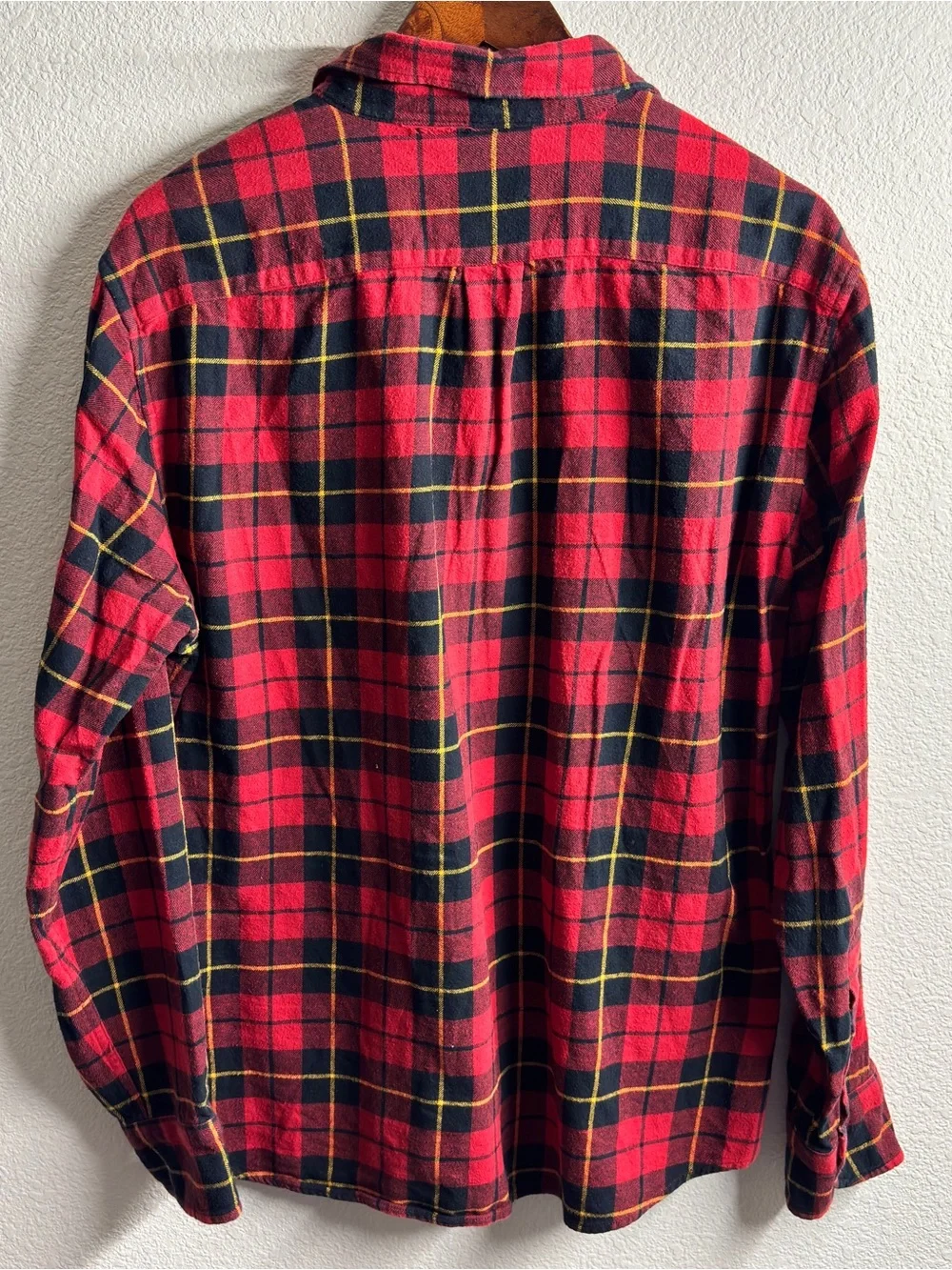 J. Crew Red and Black Plaid Flannel Button-Down Shirt
